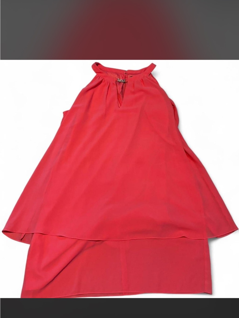 Jessica Howard Coral Halter Layered dress14
